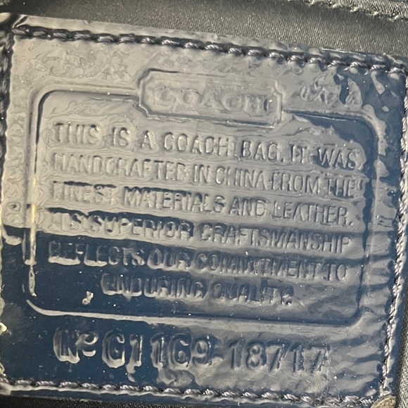 Coach Poppy Navy Blue Rare Hobo Bag with Both Tags - Picture 8 of 8